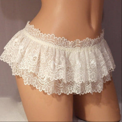 Sissy Lace Mini Skirt