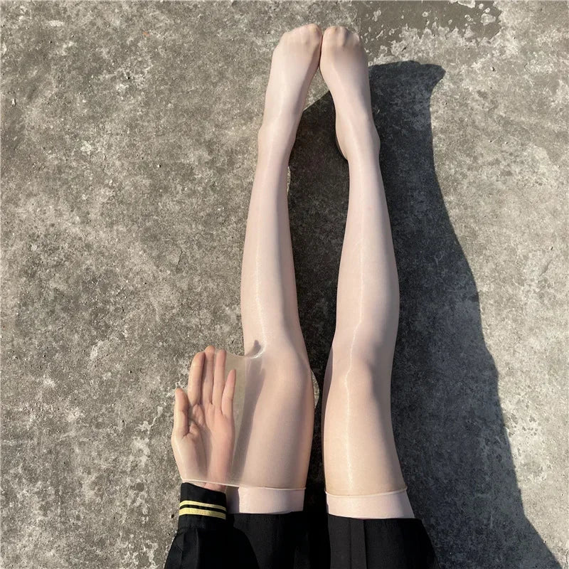 Glossy Thin Thigh Highs