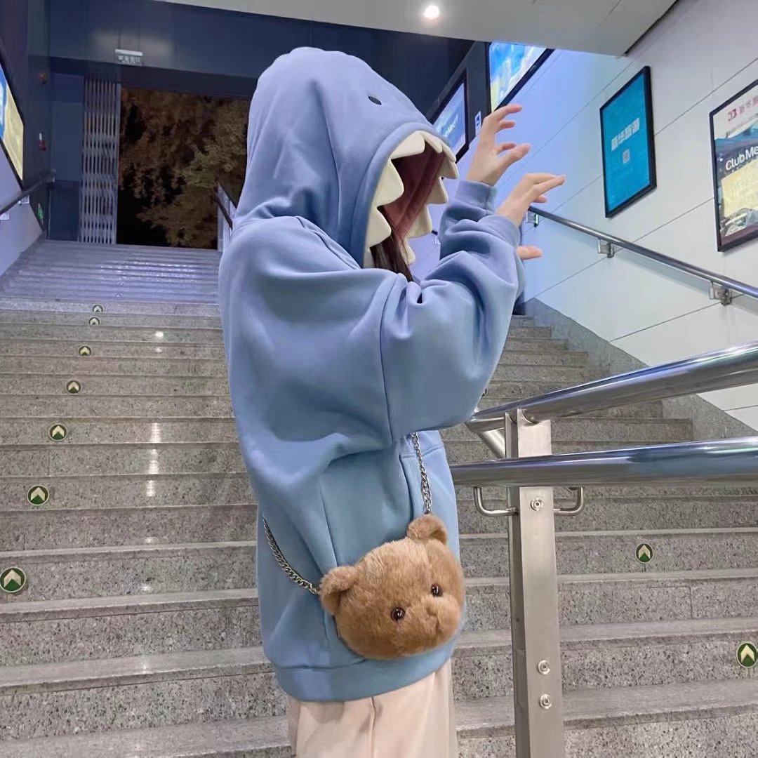 Shark Print Hoodie