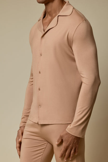 SECOND SKIN V-NECK LONG SLEEVE - BRUSH