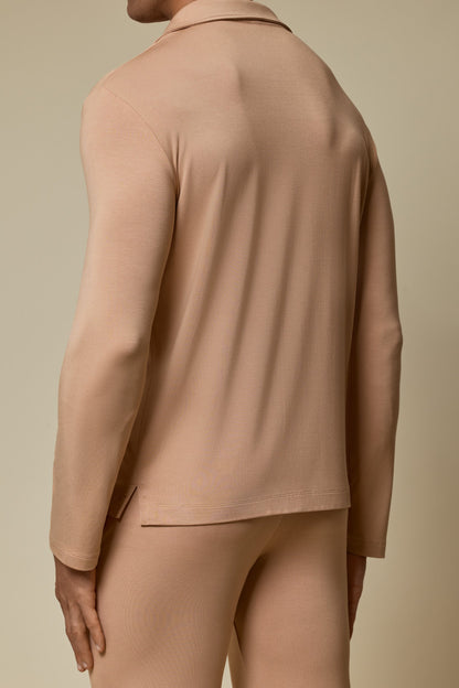 SECOND SKIN V-NECK LONG SLEEVE - BRUSH