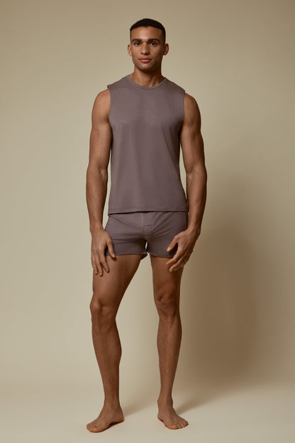 SECOND SKIN SLEEP SHORT - DEEP TAUPE