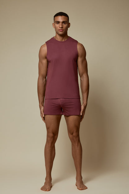 SECOND SKIN SLEEP SHORT - HOT CHOCOLATE