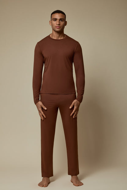 SECOND SKIN LONG SLEEVE TEE - CAPPUCCINO
