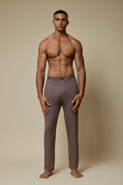 SECOND SKIN WAISTBAND PANT - DEEP TAUPE