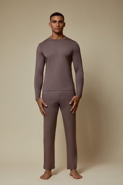 SECOND SKIN WAISTBAND PANT - DEEP TAUPE