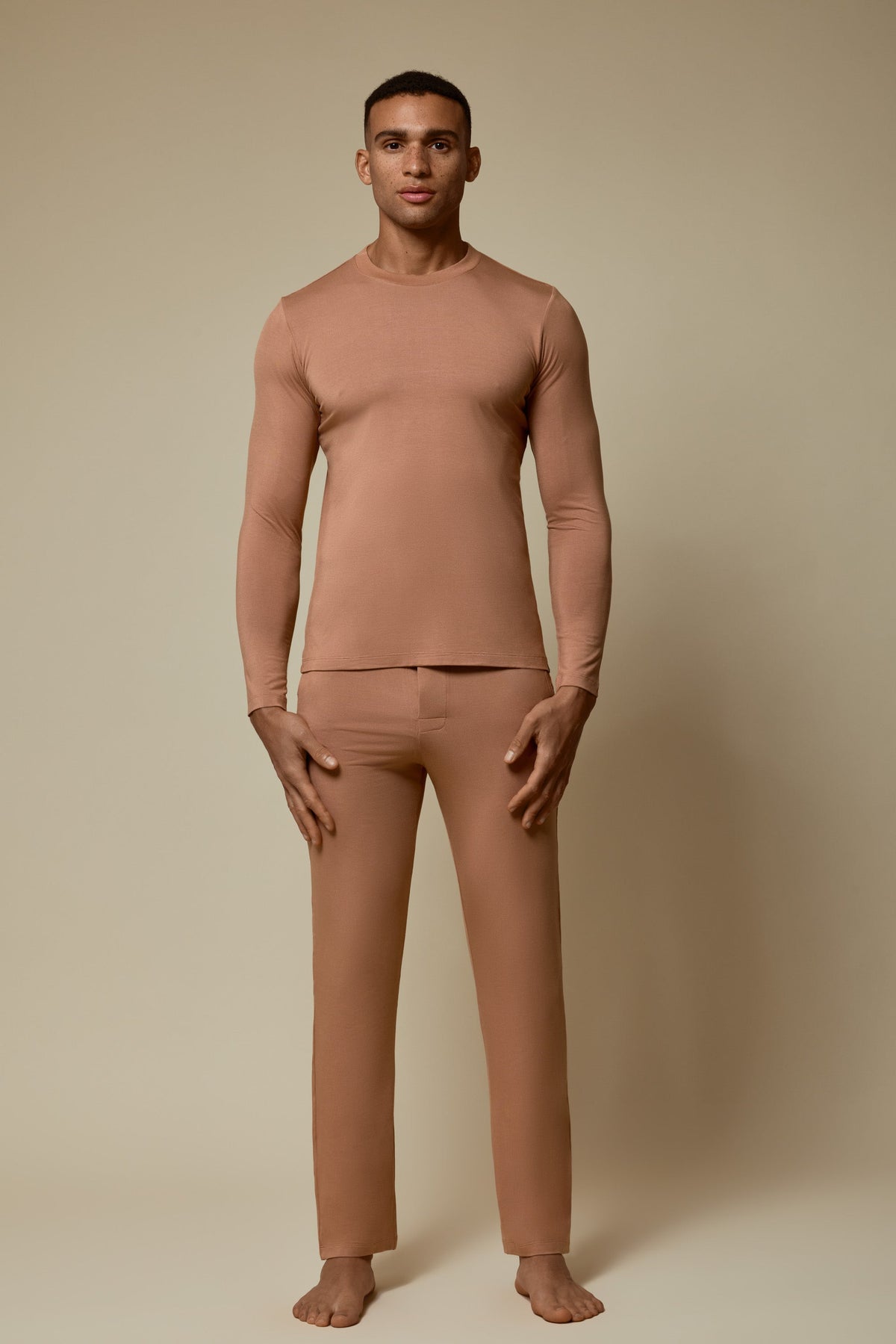 SECOND SKIN WAISTBAND PANT - MOCHA