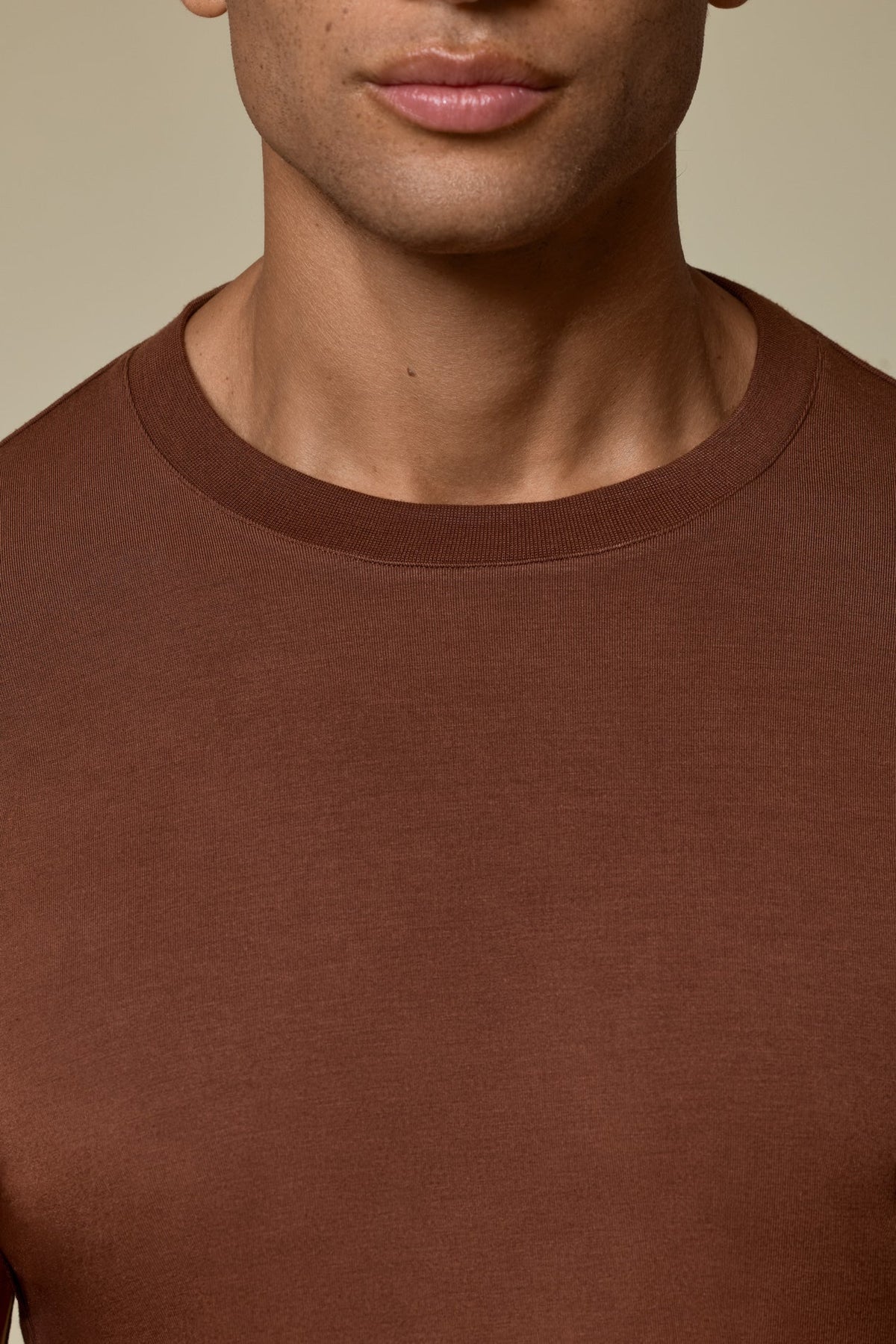 SECOND SKIN LONG SLEEVE TEE - CAPPUCCINO