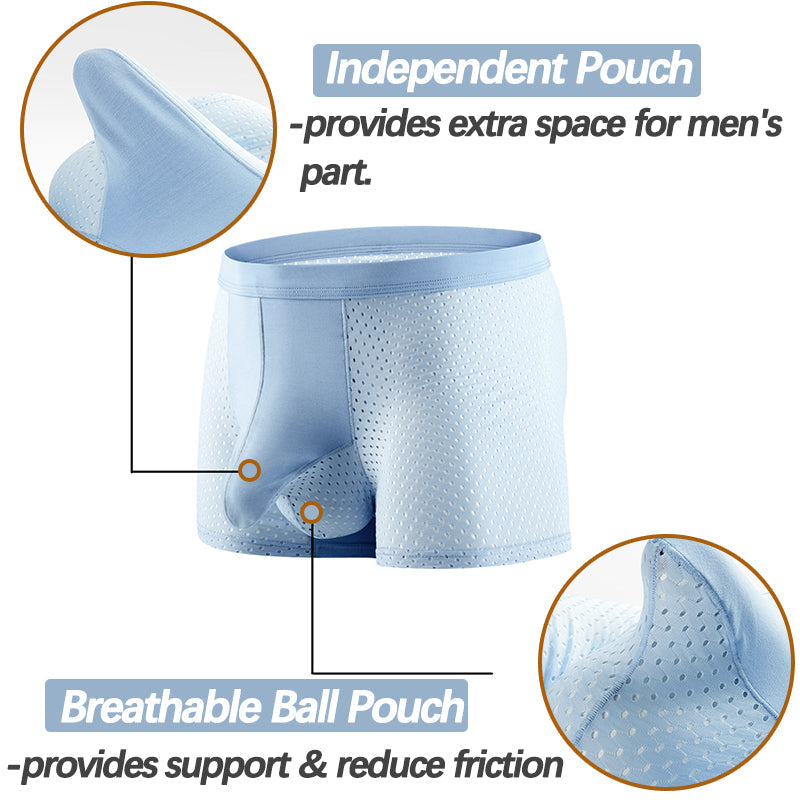 4 Pack Breathable Mesh Ball Pouch Underwear