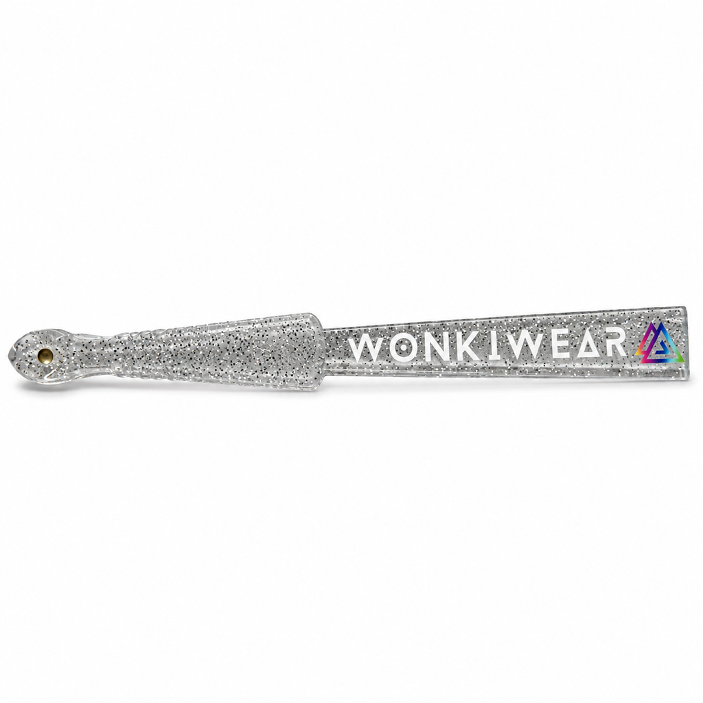 Small Folding Fan - Silver Glitter