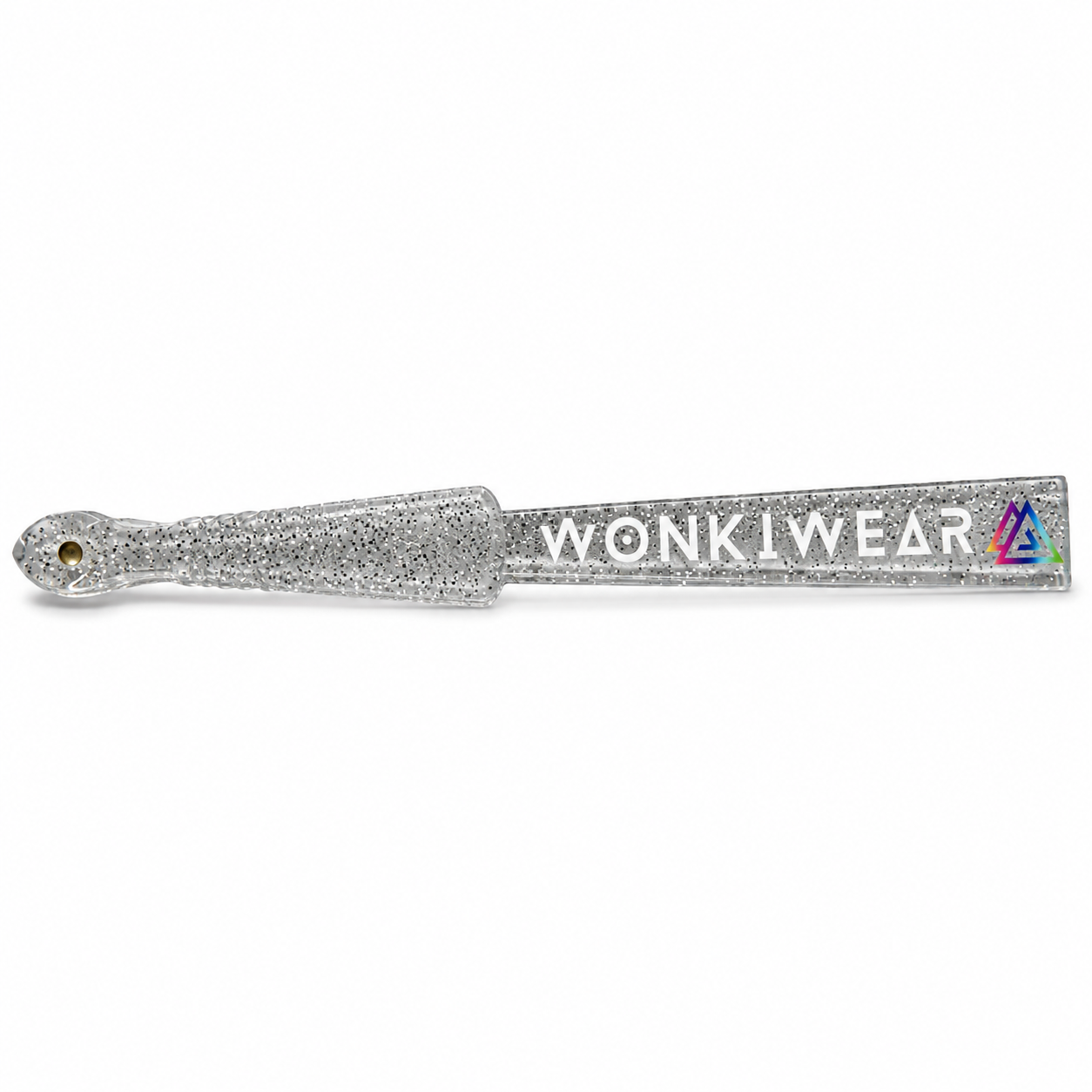 Small Folding Fan - Silver Glitter