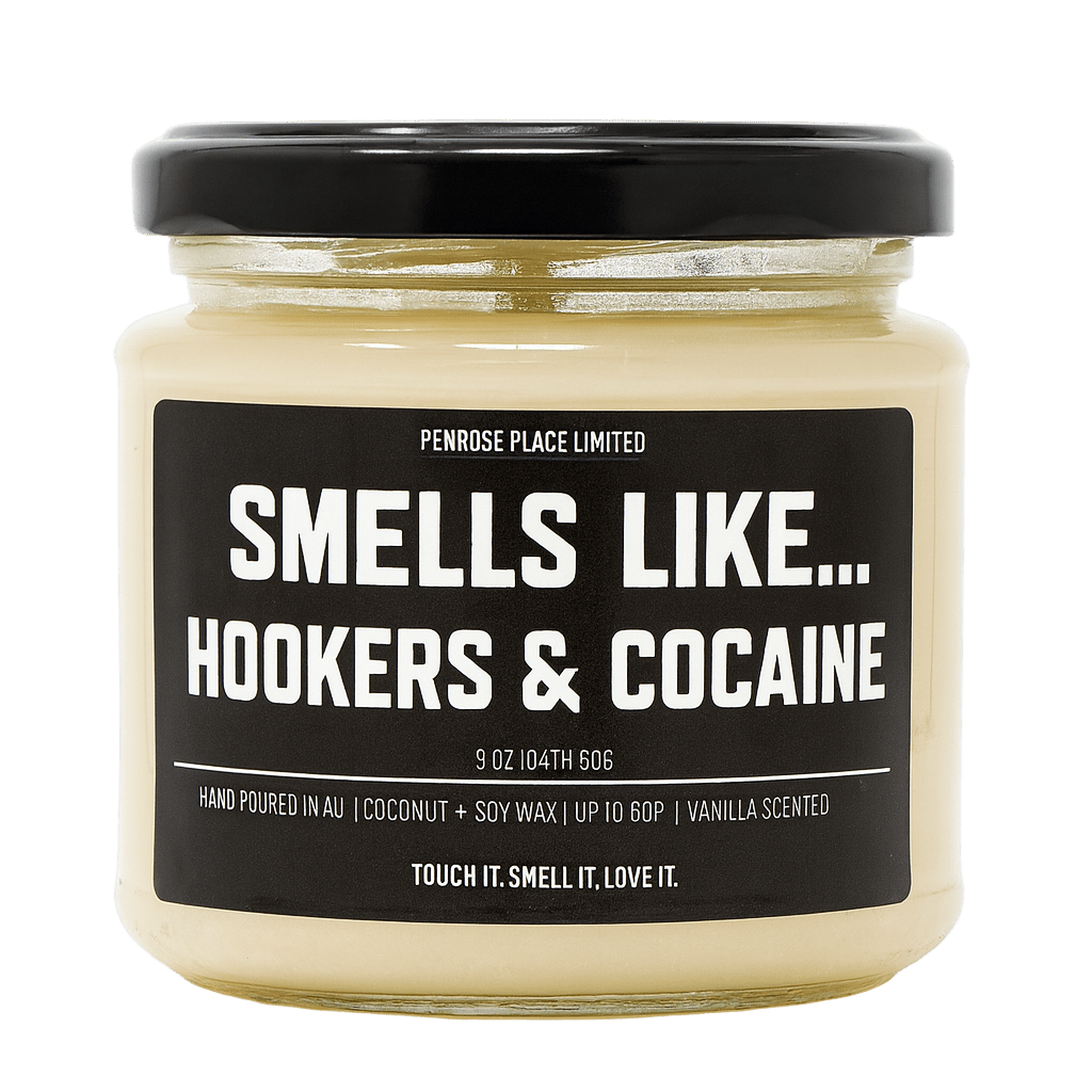 Smells Like Hookers & Cocaine Candle | 225g - The Pup Play Hub