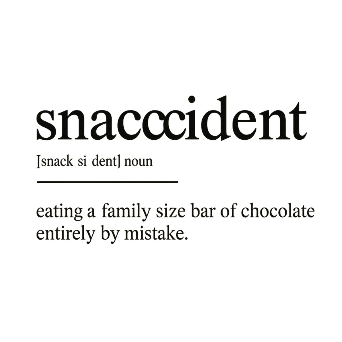 Snaccident Definition Print - The Pup Play Hub