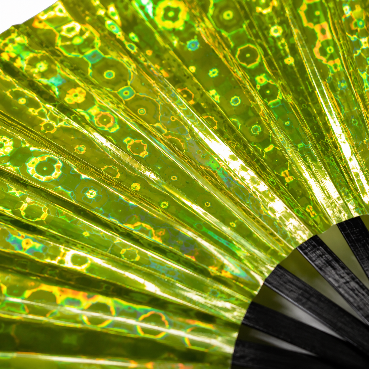 Yellow Holographic XL Festival Fan