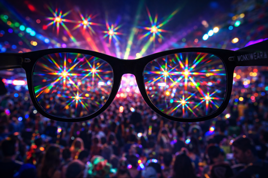 Black Starburst Diffraction Glasses