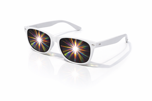 White Starburst Diffraction Glasses