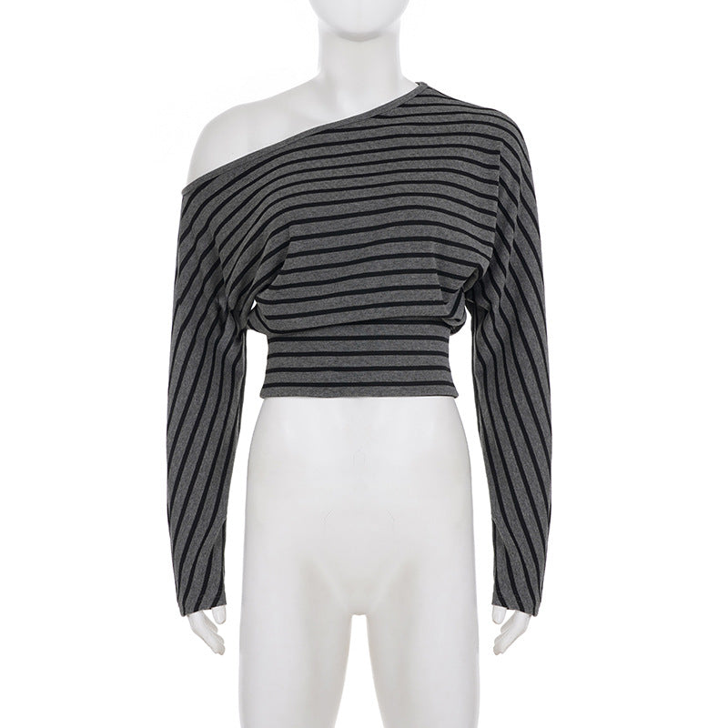 Striped Off-Shoulder Set