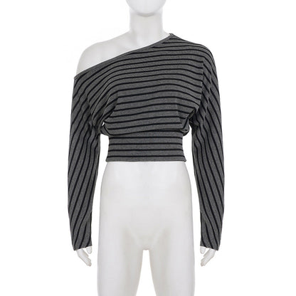 Striped Off-Shoulder Set
