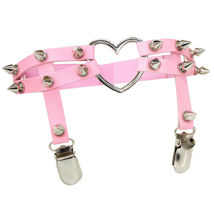 Studded Heart Femboy Thigh Garter