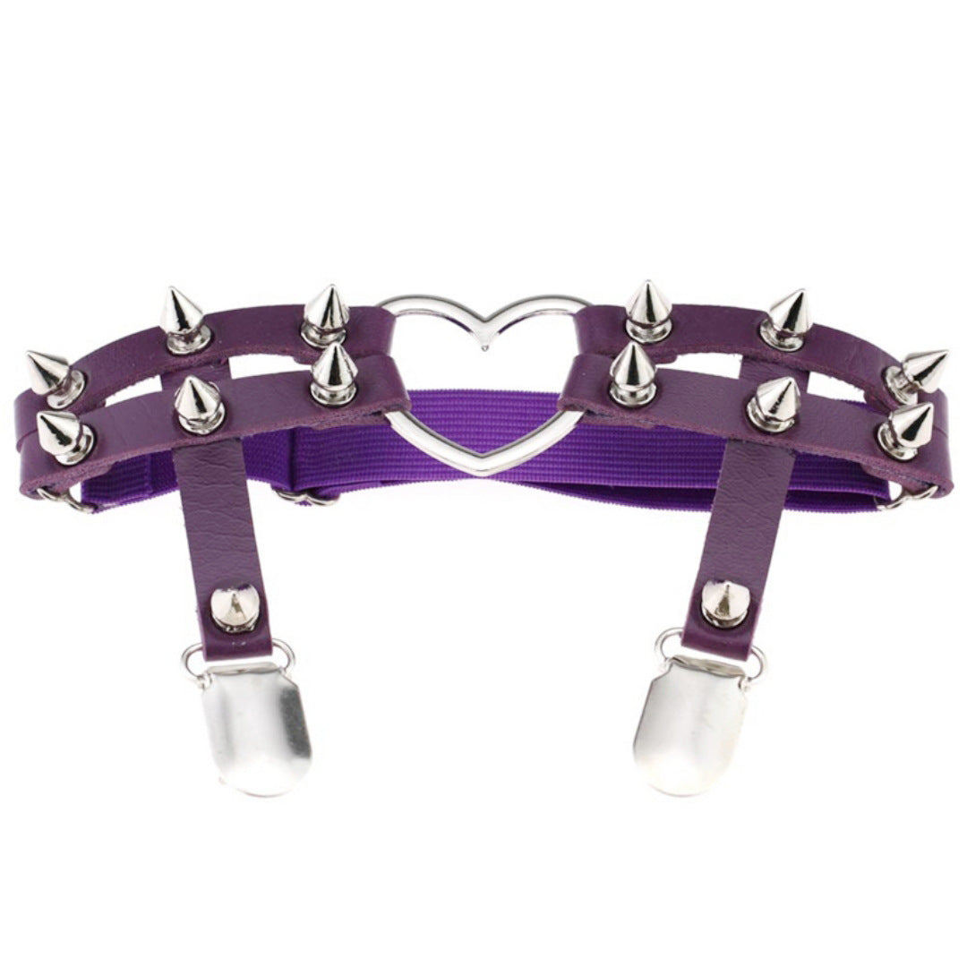 Studded Heart Femboy Thigh Garter