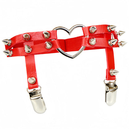 Studded Heart Femboy Thigh Garter