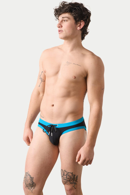 SURGE Contrast Swim Briefs - Black