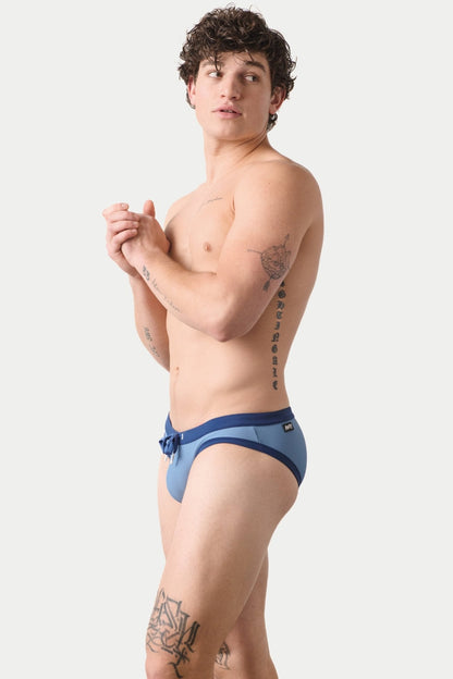 SURGE Contrast Swim Briefs - Carolina Blue