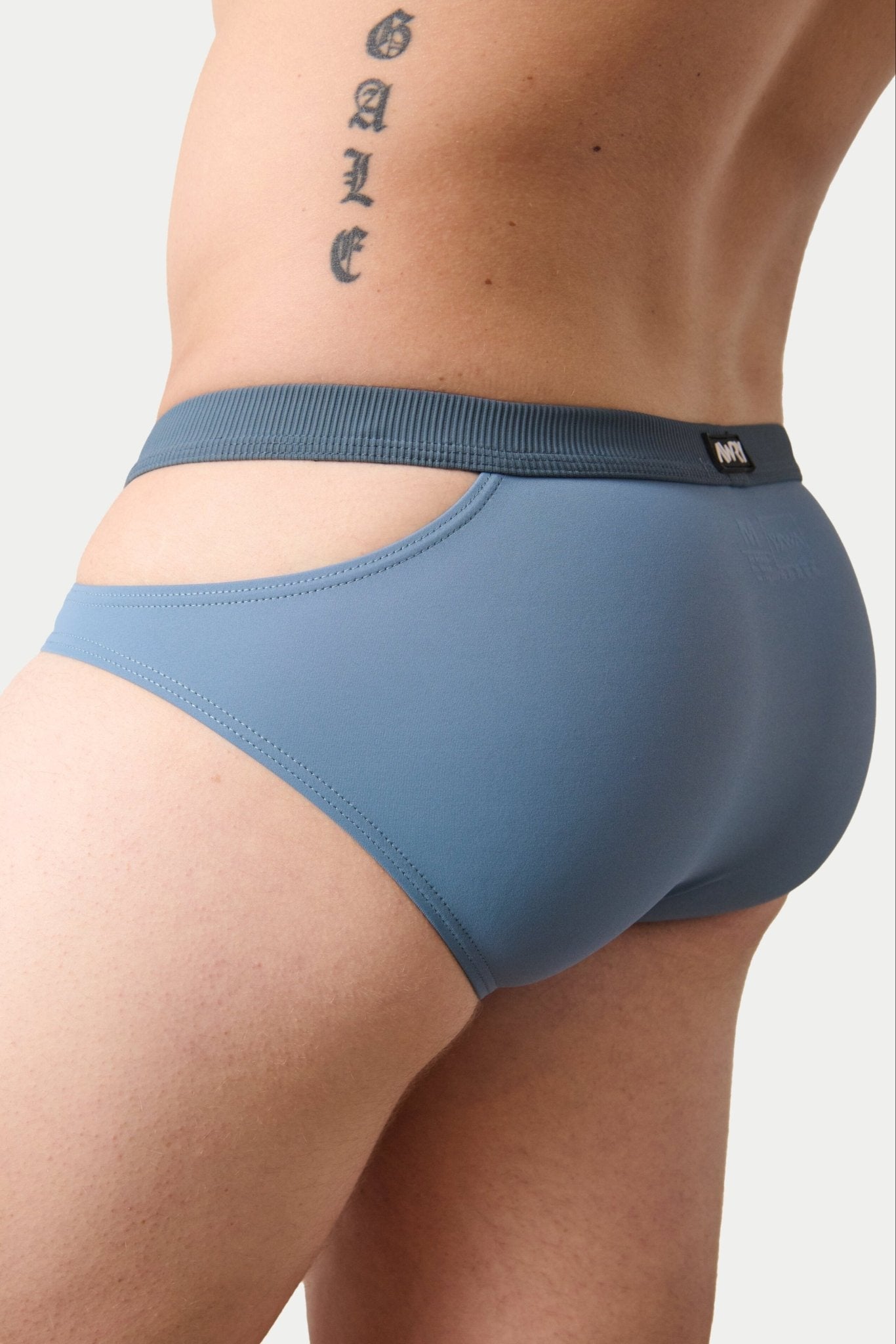 SURGE Split Swim Briefs - Steel Blue