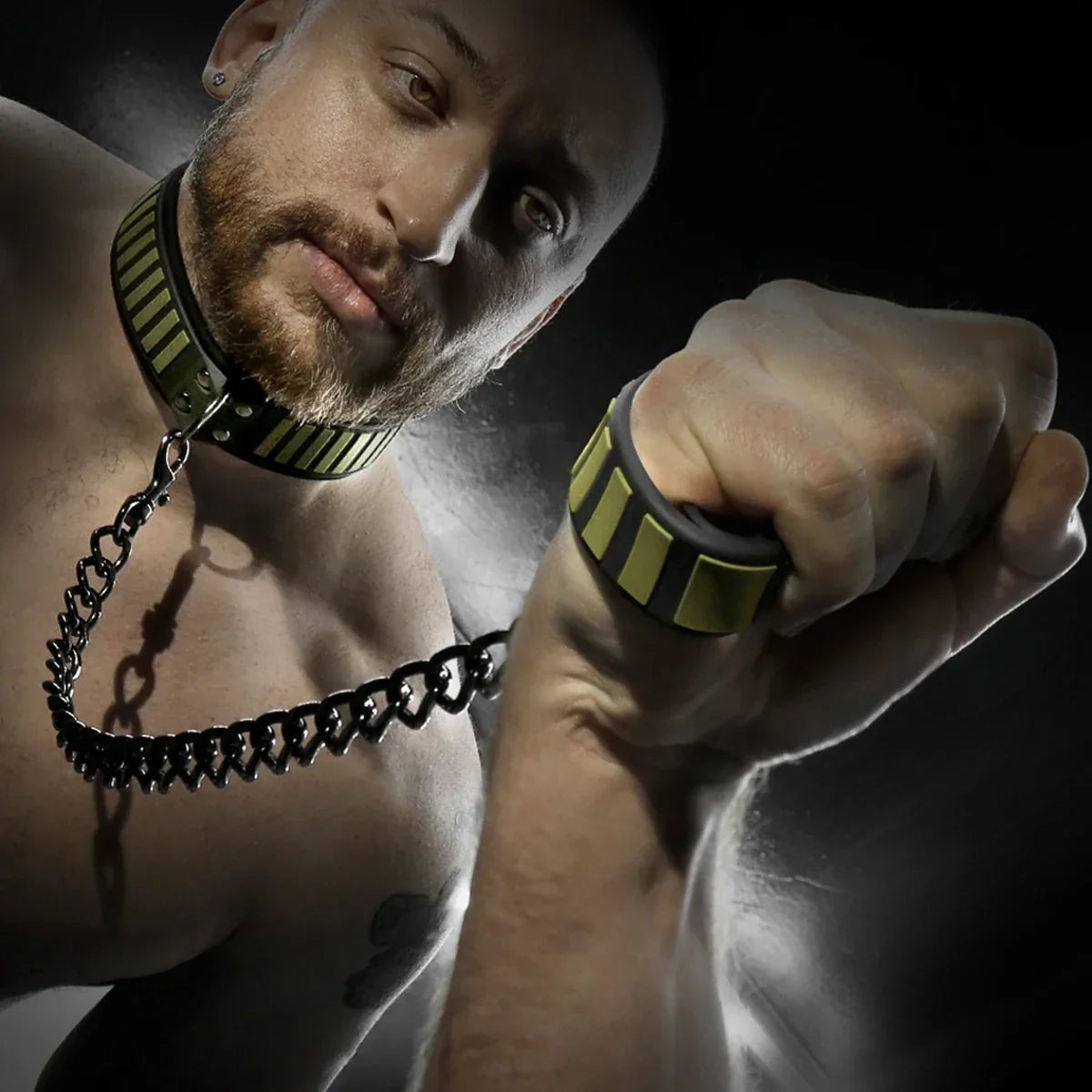 Tactical Velcro Collar and Chain Leash