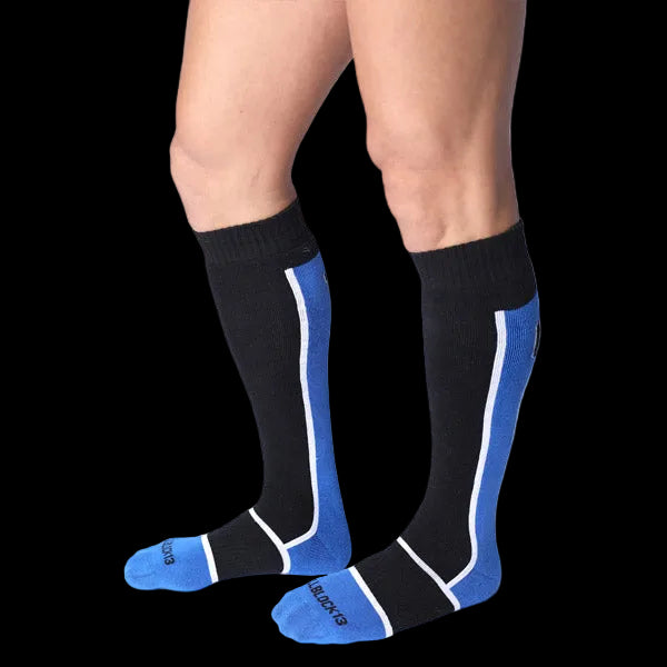 Cell Block 13 Take Down Knee High Socks | Blue