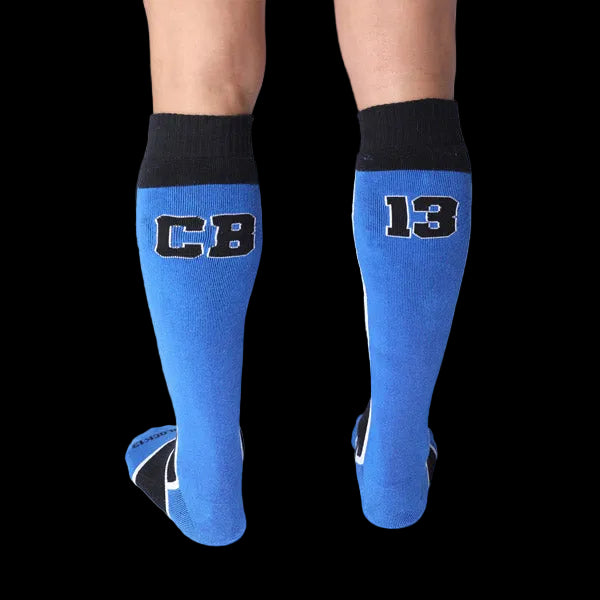 Cell Block 13 Take Down Knee High Socks | Blue