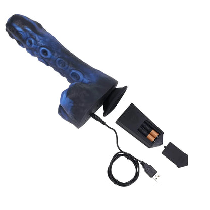 Tendril Thruster Blue Thrusting Tentacle Dildo with Remote