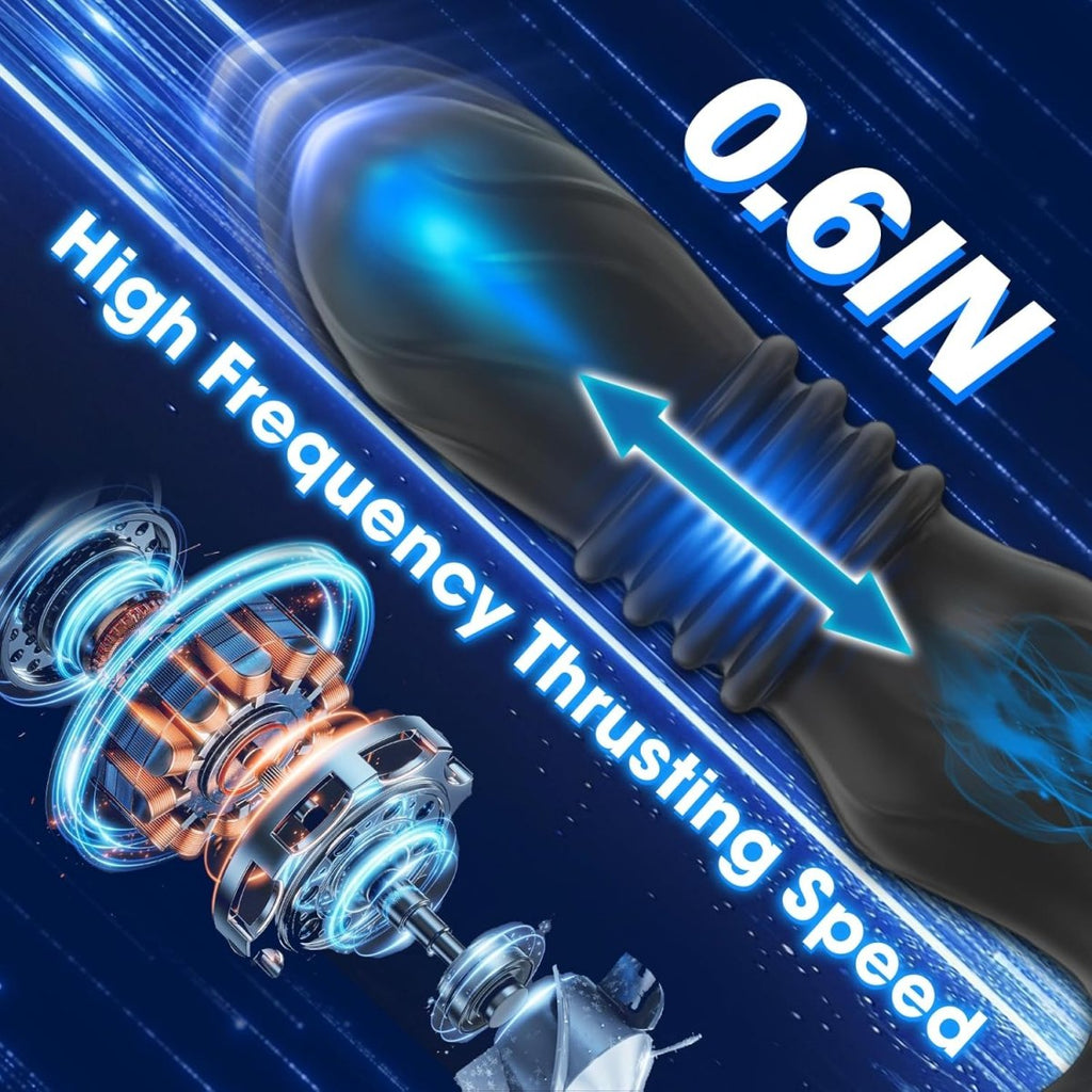 Thrusting Anal Plug with Cock Ring - The Pup Play Hub