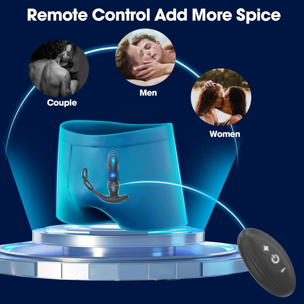 Thrusting Anal Plug with Cock Ring - The Pup Play Hub