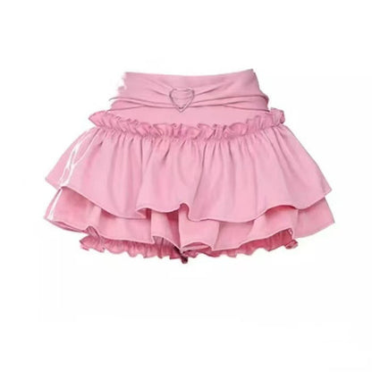Tiered Ruffle Mini Skirt
