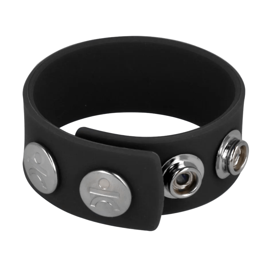 Titus Silicone Wide Cock & Ball Strap Black - The Pup Play Hub