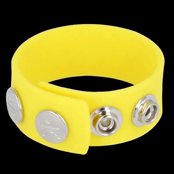 Titus Silicone Wide Cock & Ball Strap Yellow - The Pup Play Hub