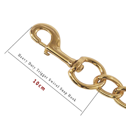 Heavy Duty Gold Leash Chain Dog Lead for any Medium, Large and Extra Large Dog Breed