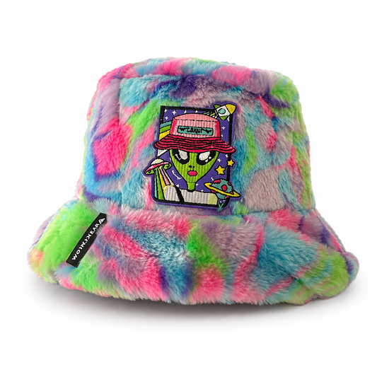 Trippy Alien Furry Bucket Hat