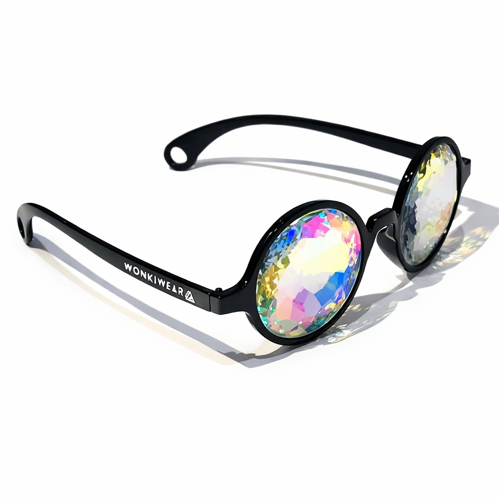 Black Whirlpool Kaleidoscope Glasses
