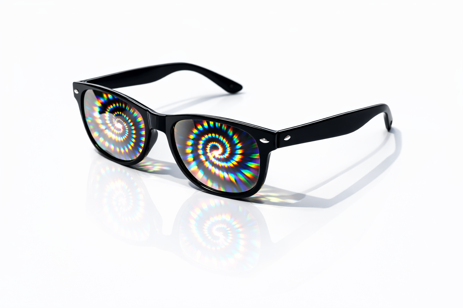 White Spiral Diffraction Glasses
