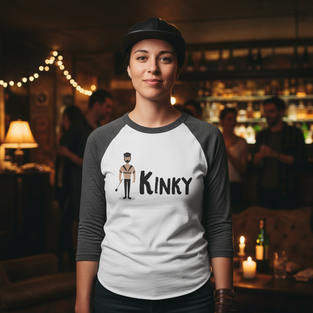 Kinky 3/4 Sleeve Raglan Shirt