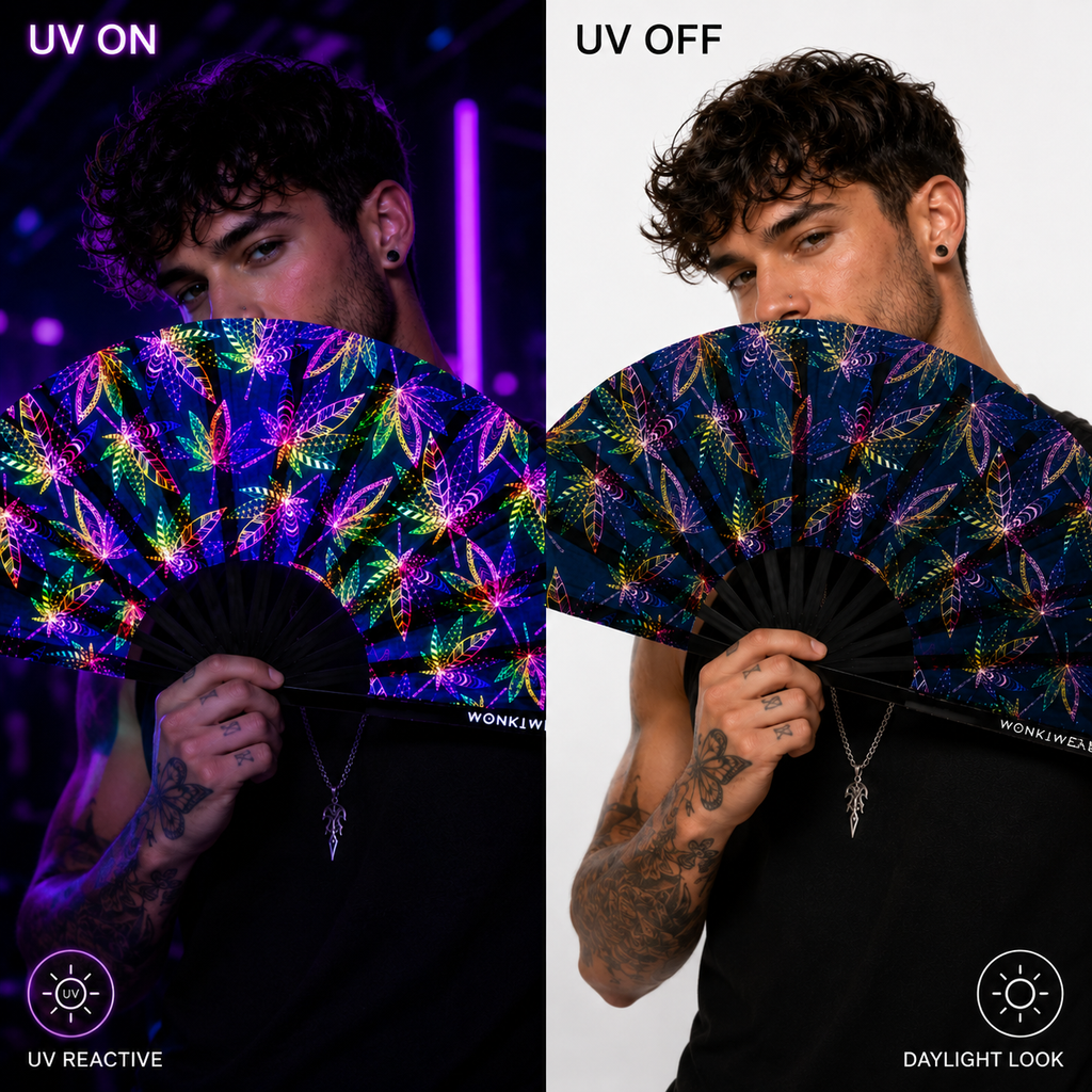 Mary Jane XL UV Reactive Festival Fan