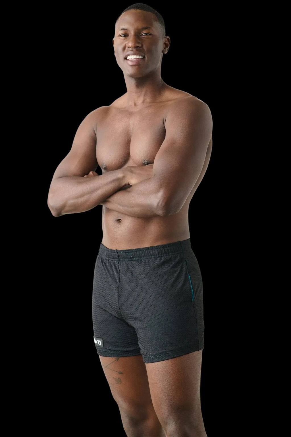 VARSITY Shorts - Black & Teal