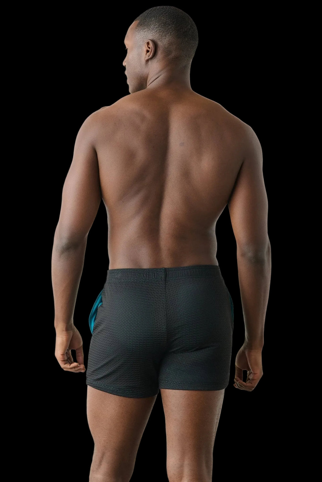 VARSITY Shorts - Black & Teal