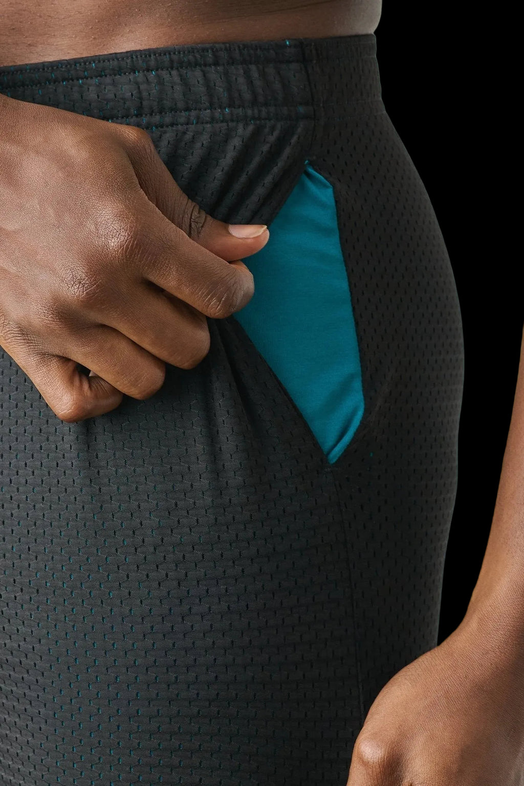 VARSITY Shorts - Black & Teal