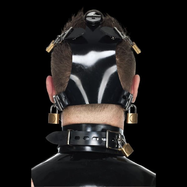 Vilain Garçon Heavy Rubber Locking Head Harness Muzzle - The Pup Play Hub