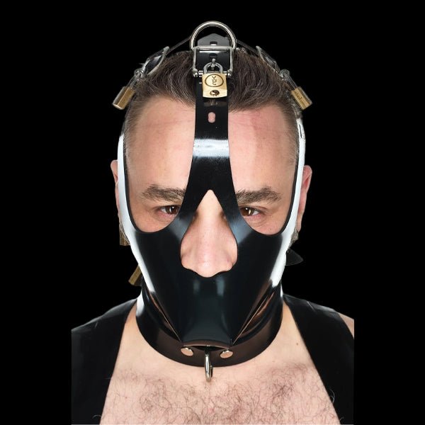 Vilain Garçon Heavy Rubber Locking Head Harness Muzzle - The Pup Play Hub