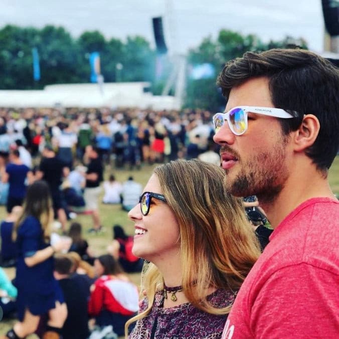 Black Wayfarer Kaleidoscope Glasses