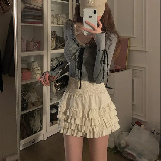 High-Waist Cake Skirt
